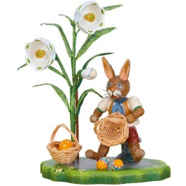 Lapin de Pâques en bois décoration d'oeufs 