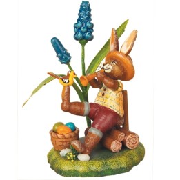 Lapin de paques joueur de flûte - deco de paques