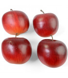 Pomme décorative rouge, 6,5 cm