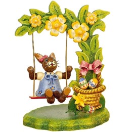 Lapin de paques et balancoire fleurie - deco de paques