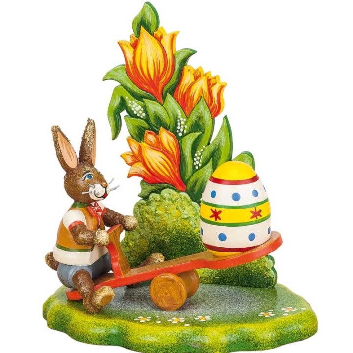Lapin de paques avec balancoire - deco de paques