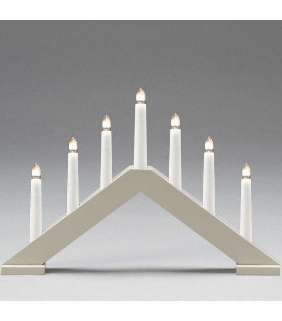 Chandelier scandinave en bois, laqué beige mat