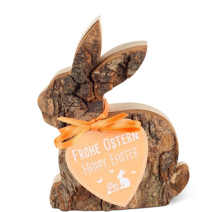 Lapin en bois couché, 8,5 cm