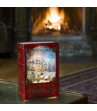 Livre de Noël lanterne à neige, Père Noël dans un traîneau 