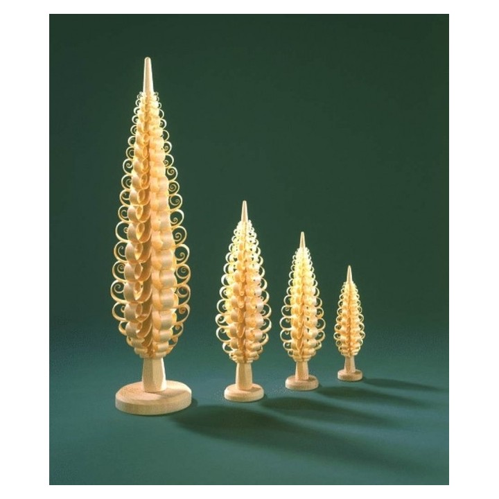Petit sapin Noël bois sculpté, 8 cm