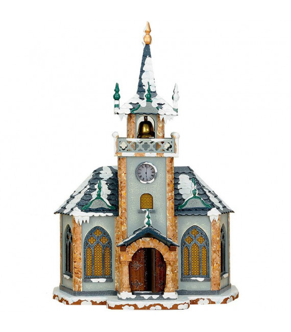 Eglise éclairée pour village de Noël miniature Winterkinder
