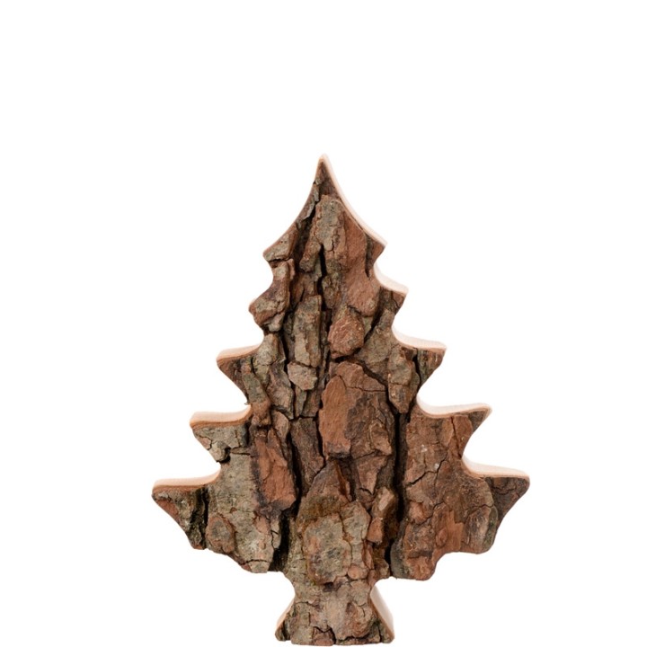 Sapin en bois déco en écorce 12 cm