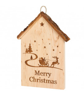 Plaque de porte en bois à suspendre "Merry Christmas"