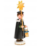 Garçon chanteur avec étoile - Village de Noël miniature