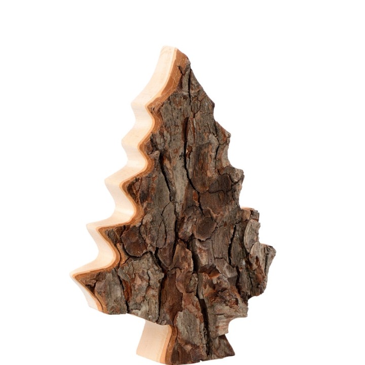 Sapin en bois déco en écorce 15 cm