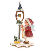 Fillette et clochette de Noël - Village de Noël miniature