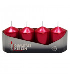 Bougies de l'Avent couleur rouge 60 mm 