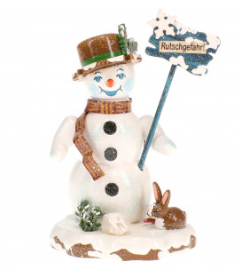 Bonhomme de neige panneau - Village de Noël miniature