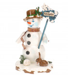 Bonhomme de neige risque glisser- Village de Noël miniature