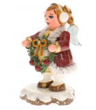 Figurine Ange de l'avent fille - Village de Noël miniature