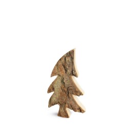 Sapin en bois, forme penchée 9 cm