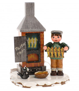 Fumoir poisson - Village de Noël miniature