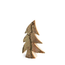 Sapin en bois, forme penchée, 12 cm