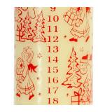 Bougie de l'Avent graduée, 20 cm