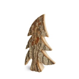 Sapin en bois, forme penchée, 21 cm