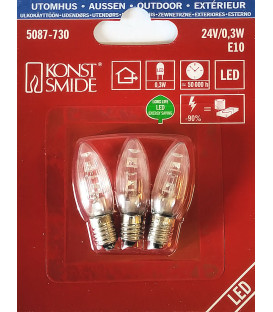 Ampoule LED de rechange pour guirlandes électriques 24V, 0,3W, Konstsmide 5087-730