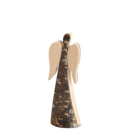 Ange de Noël en bois, double face 9 cm