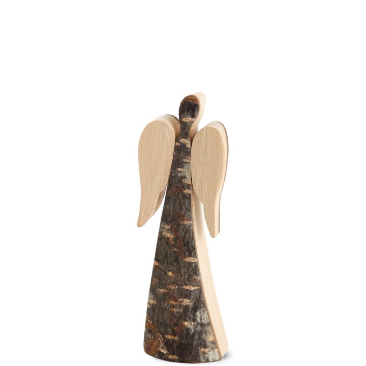 Ange de Noël en bois, double face 9 cm