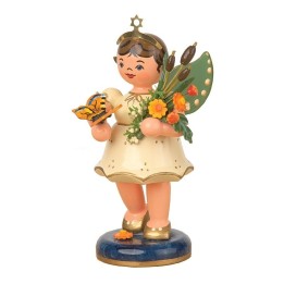 Figurine ange de Noël et bouquet de fleurs