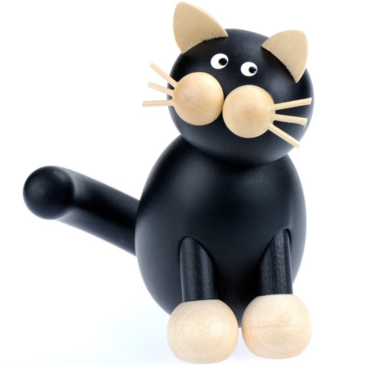 Magasin vente chats noirs en bois peints