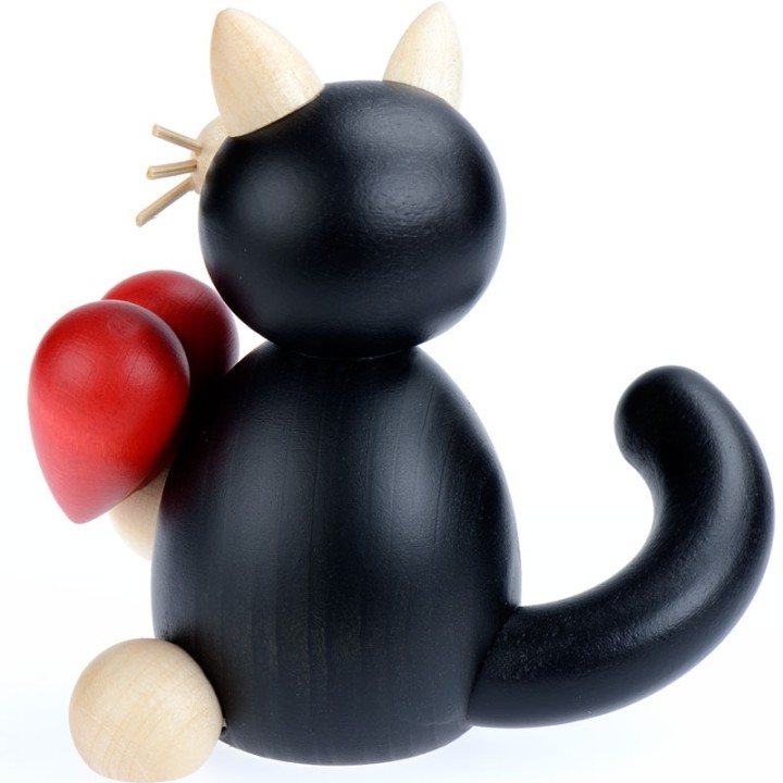 Cadeau saint valentin chat avec petit coeur
