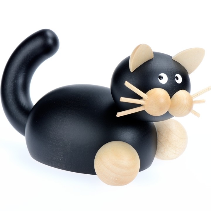 Statuette chat noir