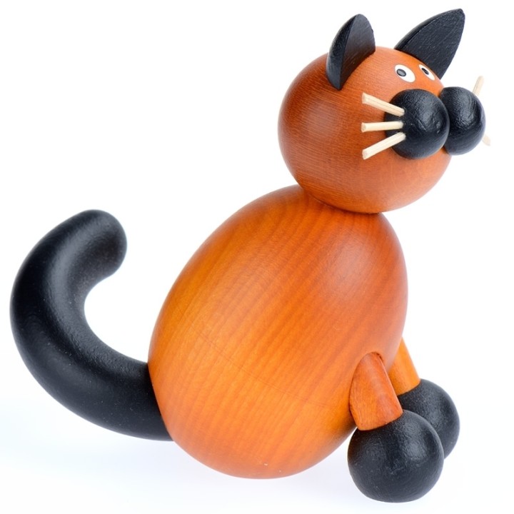 Chats en bois assis  décoratifs