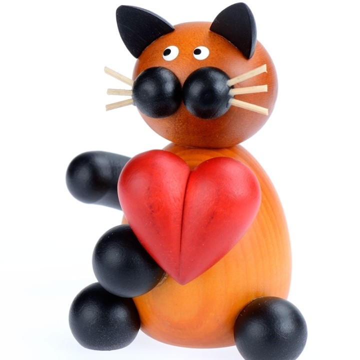 Saint-Valentin chat avec coeur