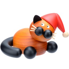 chats en bois père Noël