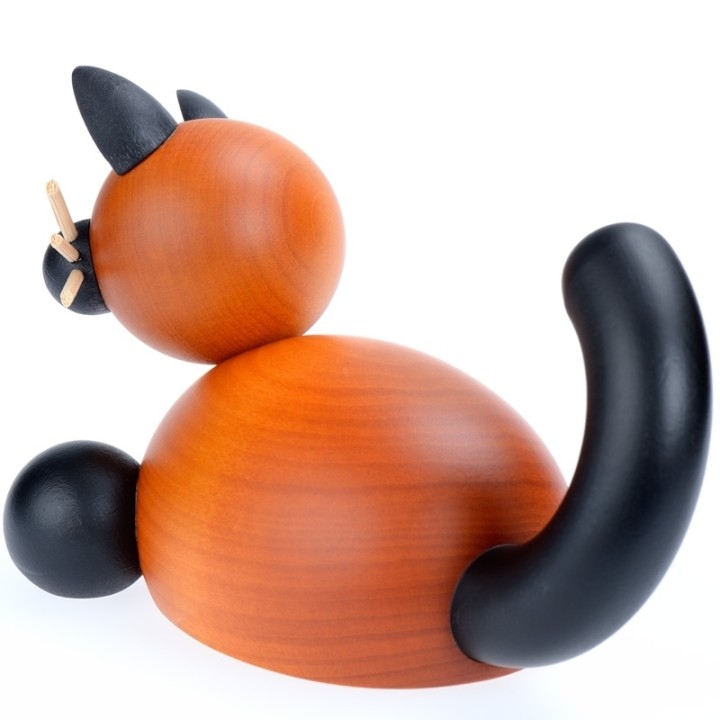 Statuettes en bois de chats