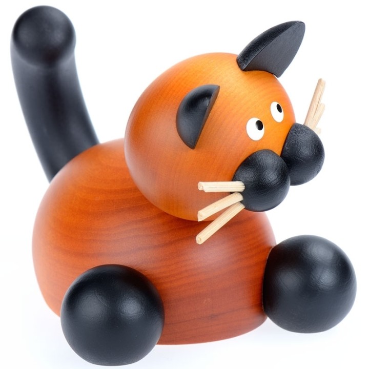 Statue chat en bois