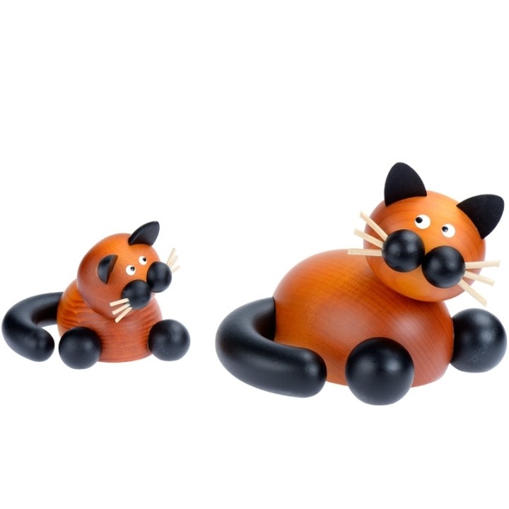 Statuettes en bois deco chats