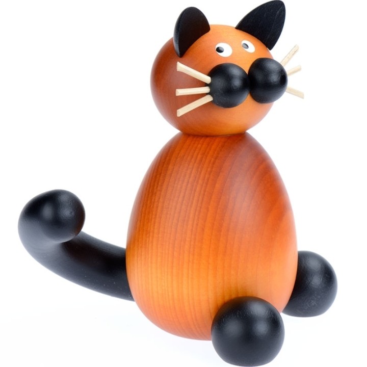 Achat statuette chat en bois