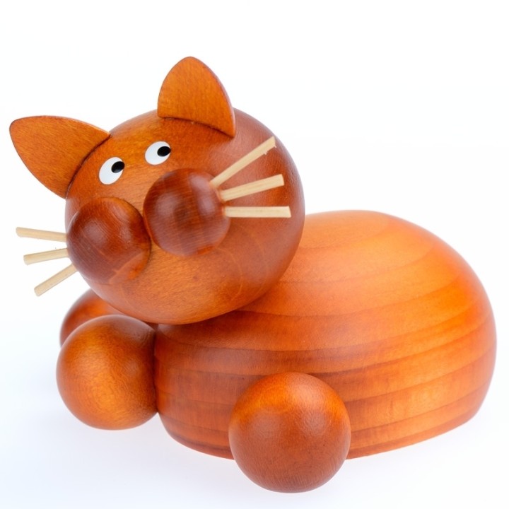 Decoration contemporaine chat en bois