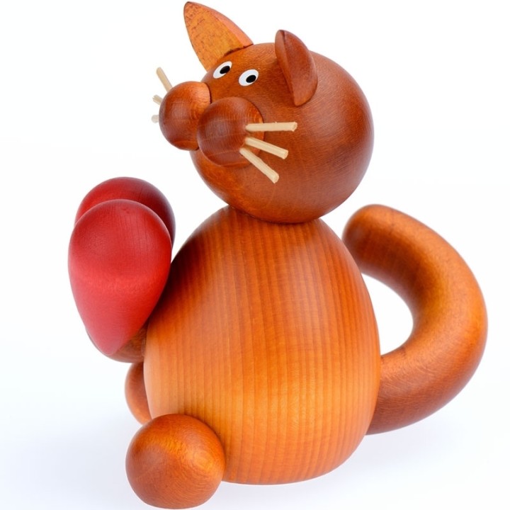 Cadeau saint valentin chat avec coeur