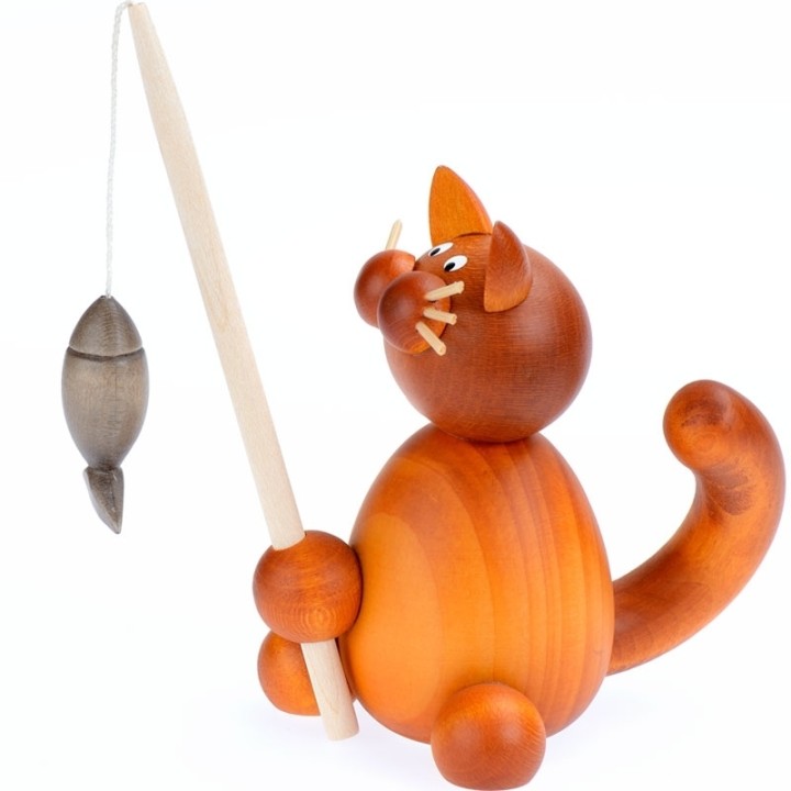 Chat espiègle qui pêche