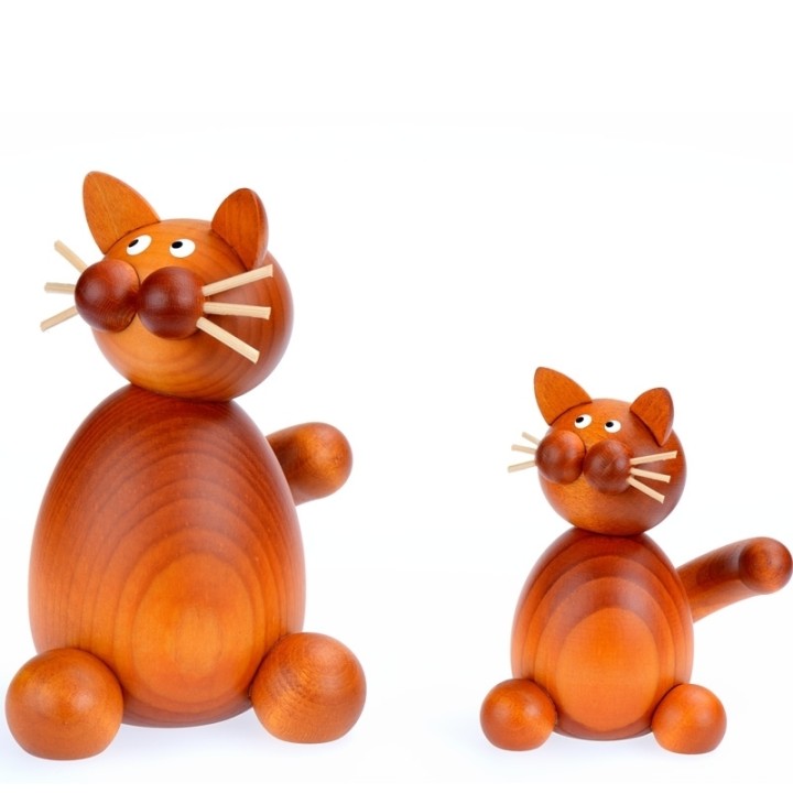 Statue de chat en bois