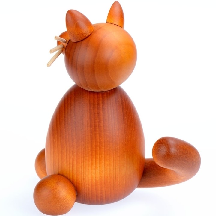 Decorations de Noel en bois, statuettes chats