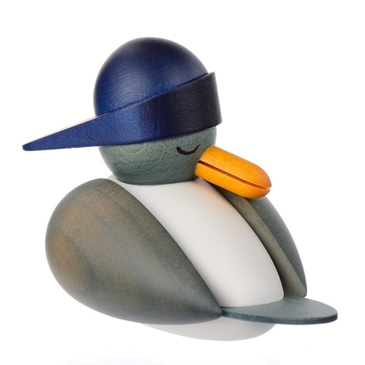 Mouette de mer en bois qui dort