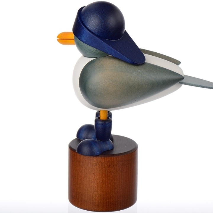 Mouette en bois pour decor de mer