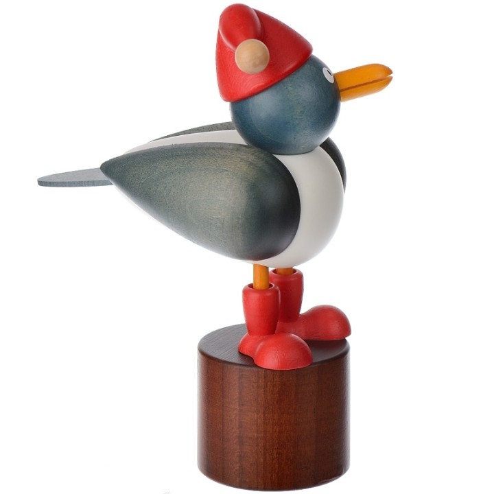 Deco bord de mer, mouette peinte