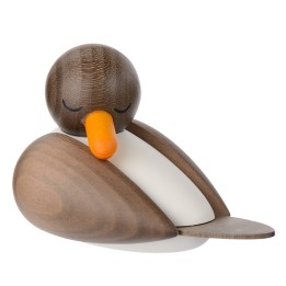 Mouette en bois endormie grise