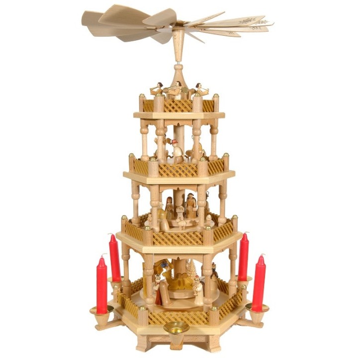 Weihnachtspyramid allemande 3 étages