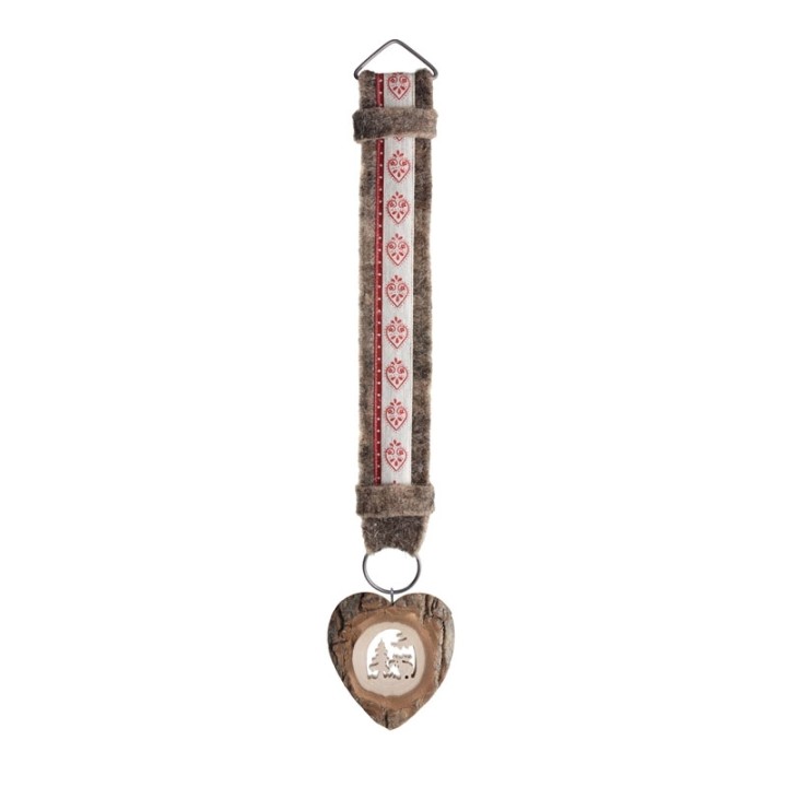  Décoration murale 46 cm rouge avec coeur, élan