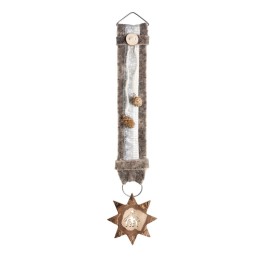 Grand  Décoration murale 60 cm blanc avec étoile, crèche